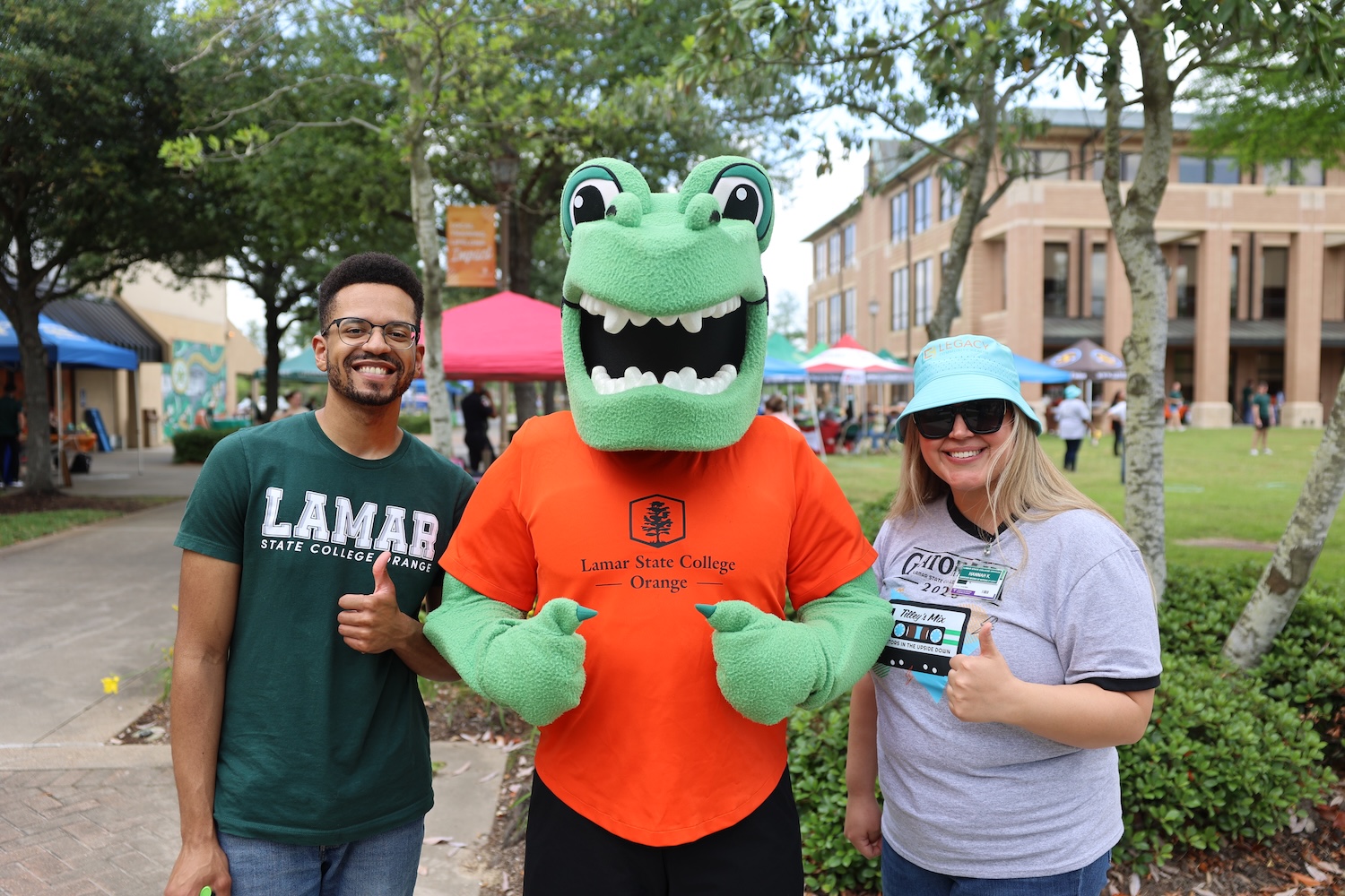 Tilley Mascot with LSCO Students
