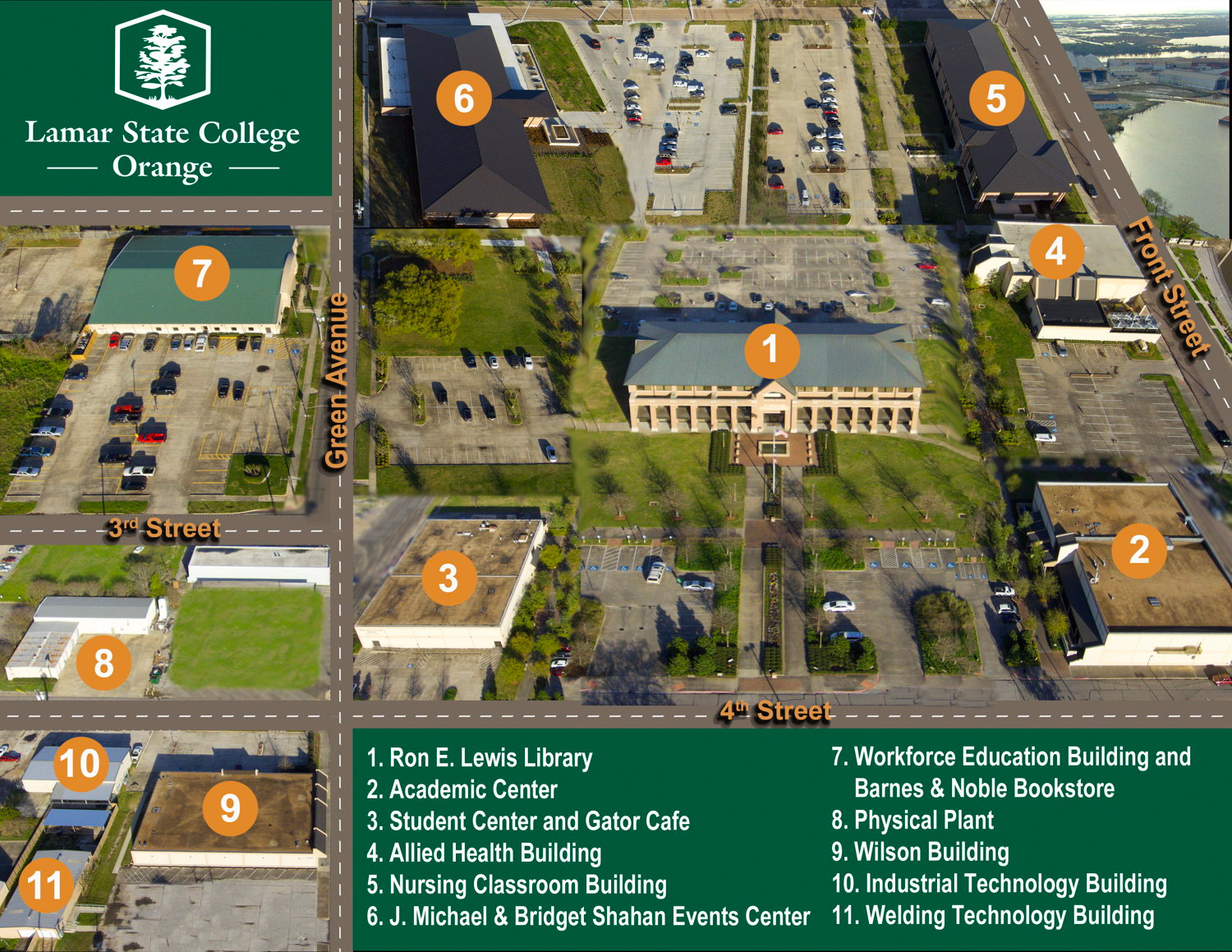 Lamar State College Orange campus map