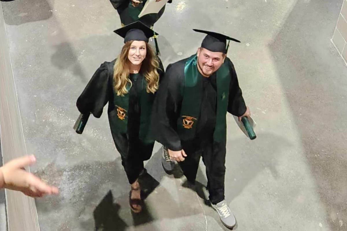 Brandy and Tyler Harvey Graduating