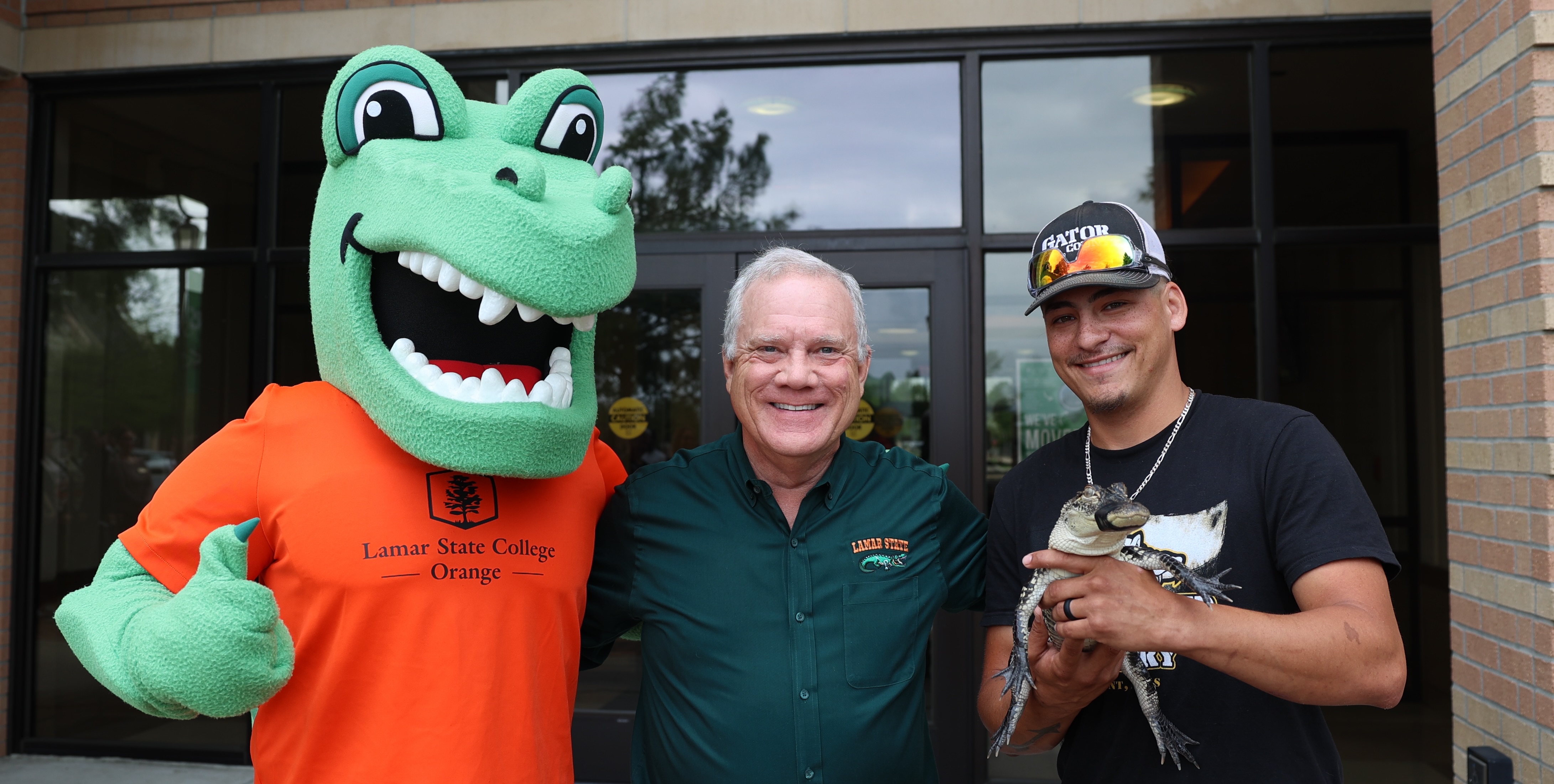 Johnson with Gators and Gator Country