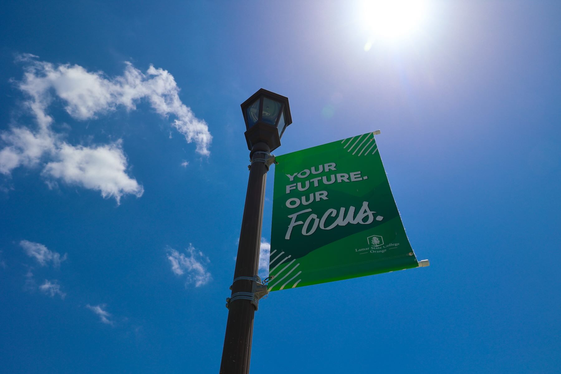 Your Future Our Focus Light Pole Sign