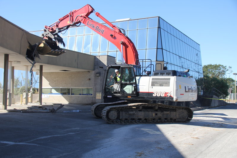 Dr. Johnson in excavator bulldozer