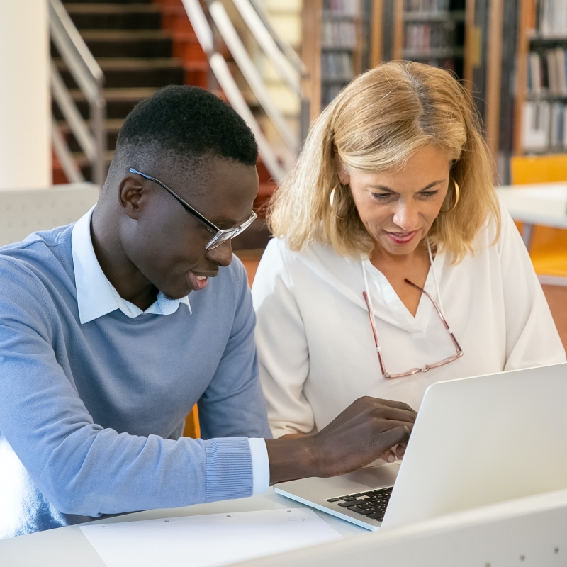 Student receiving assistance