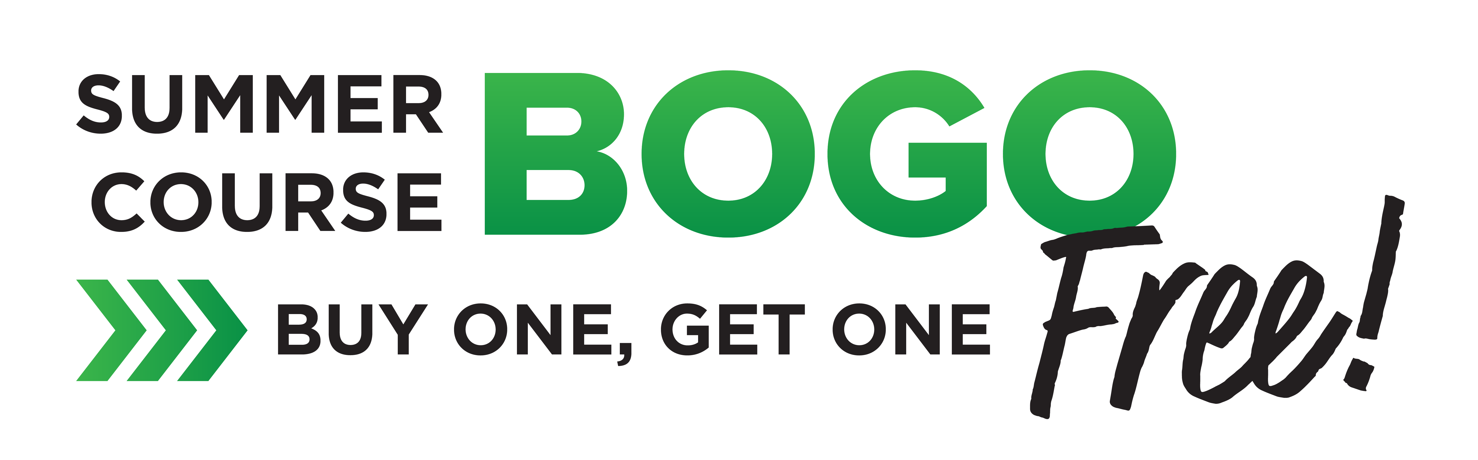 Summer Course BOGO Buy one get one free
