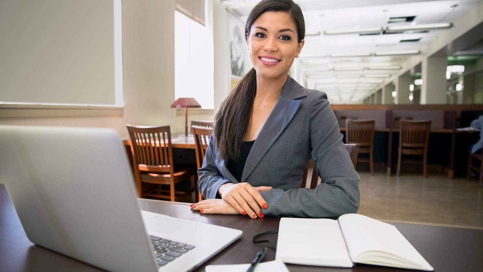 Student with laptop